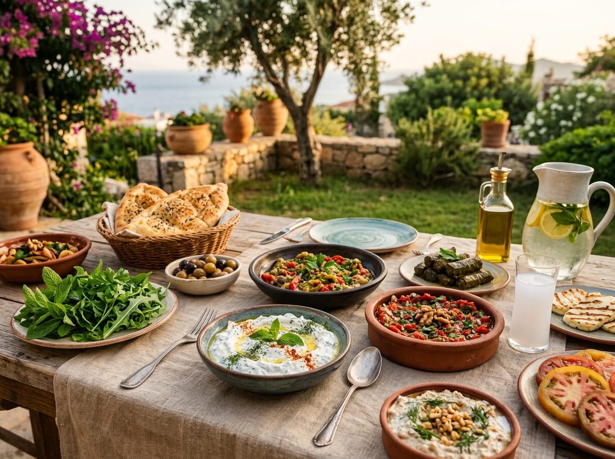 Summer Mezze Table spread